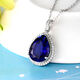Xuanyong colored gemstone sapphire pendant 925 silver plated with diamond colored gemstone tanzanite jewelry necklace for women picture color pendant without chain