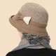 SOMUBAY (SOMUBAY) mother's hat women's autumn and winter woolen warm retro hat Western style elegant basin hat Hepburn style fisherman hat caramel color one size adjustable (56-58CM)