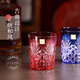 KAGAMI Japan imported Edo Kiriko four-corner bamboo leaf pattern Locke cup to cup crystal glass whiskey and wine cup