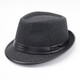 Gardenia hat men's spring and autumn hat men's hat winter woolen warm autumn and winter middle-aged and elderly jazz hat winter old man hat gray leather edge