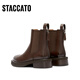 Sigatus neuer Winterstil Chelsea -Stiefel Kurzstiefel Dicke Ferse Modestiefel Frauenstiefel D9930dd3 Pine Brown (Velvet) 36