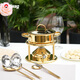 Kisag small hot pot home hotel club 16cm gold single small hot pot pot per person, pot 304 stainless steel gold (anti-scald upgrade) 16cm