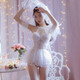 Wedding Dress Pei Jiao focuses on high quality, the bride’s hot and passionate afternoon, white wedding dress, veil + suspender skirt + armbands*2+