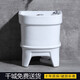 Guanmu ceramic mop pool balcony mop pool automatic drain bathroom small floor mop bucket mop basin plus faucet Zhijie glaze 40 cm automatic drain + spray gun