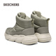 Skechers New Year's Gift Winter Boots Women's Shoes Thick Soled Height Snow Boots Warm Cotton Shoes Mid-High Top Velvet Bread Boots 168062