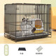 JPHZNB home indoor cat cage with toilet in one, does not take up space, large two-story cattery with extra large free space, black basic package one, S-size 50*32*38cm
