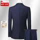 Pierre Cardin high-end brand wool suit suit men's business casual autumn trousers suit full vest formal gray suit + trousers M 170/46 size