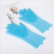 Red Rabbit Horse Pet Massage Gloves Anti-Scratch and Bite Bath Gloves Bath Gloves for Dogs and Cats Thickened Blue Thickened