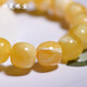 Xuanxia, with certificate, natural raw mineral beeswax old-style bead bracelet, Russian material amber single circle bracelet, men's and women's collection gift, bracelet bead diameter is about 10 mm (with certificate)