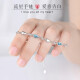 Dingjing S925 Silver Bracelet Female Love Blue Diamond Fashion Korean Style Student Couple Birthday Gift Girl Forest Style Hand Jewelry for Girlfriend Jewelry S315 Crystal Love