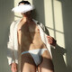 Men's seamless double thong sexy thong men's gay simple basic underpants white XXL