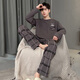 Langsha pajamas men's spring and autumn pure cotton long-sleeved trousers casual large size winter can be worn outside boys' home clothes set