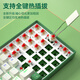 B.O.W Hangshi G100 wired mechanical keyboard, customized hot-swappable mechanical keyboard for e-sports games, mixed color backlit keyboard for office and home use, white, green and red switches