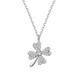 Farcoko pt950 platinum necklace women's four-leaf clover pendant platinum clavicle chain fashion jewelry birthday gift for girlfriend pt950 platinum necklace + diamond four-leaf clover pendant - exquisite high-end gift box