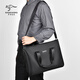 SAQIDAISHU Men's Briefcase Business Casual Handbag Large Capacity Business Travel A4 File Bag Shoulder Crossbody Bag Computer Bag Men Black Black Large Width 39*Height 29*Thickness 7cm