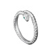 999 pure silver snake-shaped ring for women niche design plain ring snake year zodiac year advanced index finger open ring for women 999 pure silver snake ring with adjustable opening exquisite gift box