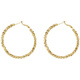 Fat Donglai's same style 18k gold large hoop earrings 2024 new k gold plain hoop women's hoop color gold gold design diameter 4cm