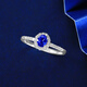 Haikai Ring Women's Royal Blue Sapphire Ring Luxury Jewelry Chinese Valentine's Day Gift for Wife or Girlfriend Sapphire Diamond Ring