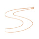 Fat Donglai's same style 18k gold-plated necklace plain chain official jewelry rose gold women's classic popular clavicle chain golden yellow gold ingot chain (40+5)CM