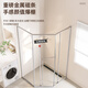 
ArROW shower room glass partition wet and dry separation diamond sliding door side sliding door home bathroom bathroom screen bathroom room 1050*1050 stainless steel side sliding door [2499] bright silver