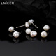 Lnieer999 Pure Silver Baroque Pearl Earrings Women's Niche Design High-end 2025 New Fashion Silver Earrings Baroque Pearl Earrings