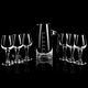 National standard liquor tasting glass crystal glass tasting cup 50ml goblet tulip wine tasting glass set one or two glasses 50ml national standard six pieces (with label) + 150ml 6 pieces + 12 hole rack
