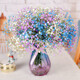 AIMAN Gypsophila Natural Dried Flower Bouquet Ins Internet Celebrity Birthday New House Decorative Ornaments Air-Dried Real Flower Arrangements Home Furnishings Purple + White + Sapphire Blue Gypsophila Without Vase