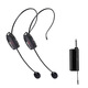 IMVP one to four teachers' dedicated wireless headset hanging microphone audio power amplifier amplifier mixer stage professional performance outdoor karaoke microphone training universal one to six headsets + high volume audio (with display, high-definition radio) suitable for audio/amplifier/amplifier and other equipment 50-meter wireless transmission without whistling