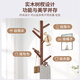 Jiuqiangu floor-standing coat rack beech solid wood coat rack bedroom living room office coat rack clothes rack simple vertical rack