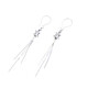 Lao Fengxiang platinum small waist tassel earrings ear wire platinum earrings platinum jewelry white gold about 4g