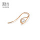 Chow Sang Sang rose gold LaPelle single-sided color gold stud earrings for women Akoya pearl earrings 90033E