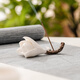 Extremely simple gardenia flower incense stick, ceramic incense stick, pen holder, Dehua white porcelain tea set, tea ceremony accessories, tea table, tea table small ornaments, gardenia flower ornament, small incense stick_White No Specifications