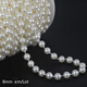 OSRO ABS imitation pearl chain pearl chain bead wedding chain necklace handmade accessories diy jewelry material 8mm round pearl chain about 4 meters/pack