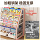 Tangneng Youpin Mobile Bookshelf Picture Book Rack Iron Storage Rack Book Toy Rack Simple Floor Standing Bookcase Bedroom Storage Rack Movable 90CM-5-Layer Bookshelf + 3 White Boxes
