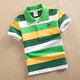 Kinderbekleidung Jungen Kurzarm-T-Shirt Kinder-Sommerkleidung 2024 neue mittlere und große Kinder halbärmeliges Revers gestreiftes POLO-Shirt-Oberteil 9214 Kurzarm 110