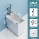 Washing mop pool household bathroom floor basin mop pool narrow and long small balcony mop trough ceramic floor-to-ceiling pool AM28 one-button console with spray gun faucet