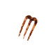 Zuoou three-tooth hairpin acetic acid U-shaped new Chinese-style hairpin on the back of the head, daily commuting hairpin, three-tooth brown hairpin