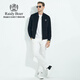 Raidy Boer/Raidi Boer woolen men's autumn and winter flocked presbyopic jacket 3012-79 black flower 175/50/L