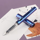 Hero (HERO) fountain pen 359B positive EF tip thin and thick sheet craft students practicing calligraphy (additional 6 ink bags) iridium gold signature pen colorful color-changing blue EF tip