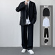 Qindu music student art test dress male DK uniform a casual suit men's suit handsome college student small suit male three-piece suit jacket + shirt + trousers free collar 2XL