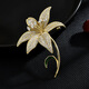 Mr. Ouyang's exquisite lily brooch for women's niche design suit coat corsage pin decoration