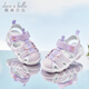 DAVE&BELLA Girls' Sandals Children's Casual Shoes Soft Soled Toddler Shoes Baotou Baby Shoes Summer New Children's Shoes Pink Spot Size 25
