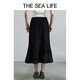 THE SEA LIFE欧海一生鱼尾小黑裙女秋包臀半身裙12350 黑法师 XL