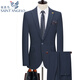 Angel Bird two-piece suit men's business casual formal dress groom wedding banquet dress suit jacket 502 gray stripes (back center slit) one button 46 165/ (recommended 90-120 Jin Jin equals 0.5 kg)