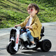 Selected children's electric motorcycles, rechargeable toy cars, male and female babies, remote-controlled three-wheel strollers with music and lights, red high-end dual-drive + Chaowei battery + remote control Children's Day gift