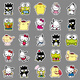 101 Sanrio Cartoon gemischte süße Aufkleber DIY-Handbuch für Reisebox Skateboard Foto Album Stationery Water Cup Laptop Sticker Selbstklebende wasserdichte Dekoration 50 Sanrio Mix-1048x 4-5cm