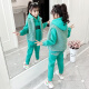 Tongmawu three-piece children's clothing set for girls, middle-aged and older children's autumn and winter velvet thickened coats, vests, sweatshirts and pants, warm girls' orange 130 (recommended height 125cm)