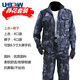 XQB pure cotton thickened anti-scalding and wear-resistant welding work clothes suit for men spring and autumn work clothes construction site dirty-resistant labor protection clothing four-pocket navy blue single pants pure cotton anti-scalding 2XL suitable for 125-145Jin Jin equals 0.5 kg