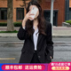 Yusenlian Spring and Autumn New Style Suit Suit Women's Formal Wear College Student Teacher Interview Professional Work Defense Black Suit Jacket Three-piece Set L_Recommendation 105-115Jin Jin is equal to 0.5 kg