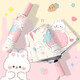 Haofanjie children's umbrella female automatic umbrella for 7-12 years old portable high-looking ins girls folding parasol Strawberry Rabbit